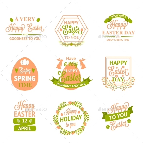 GraphicRiver Easter Labels 10815768 GraphicRiver Easter Labels 10815768