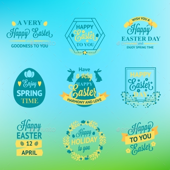 GraphicRiver Easter Labels 10815815 GraphicRiver Easter Labels 10815815