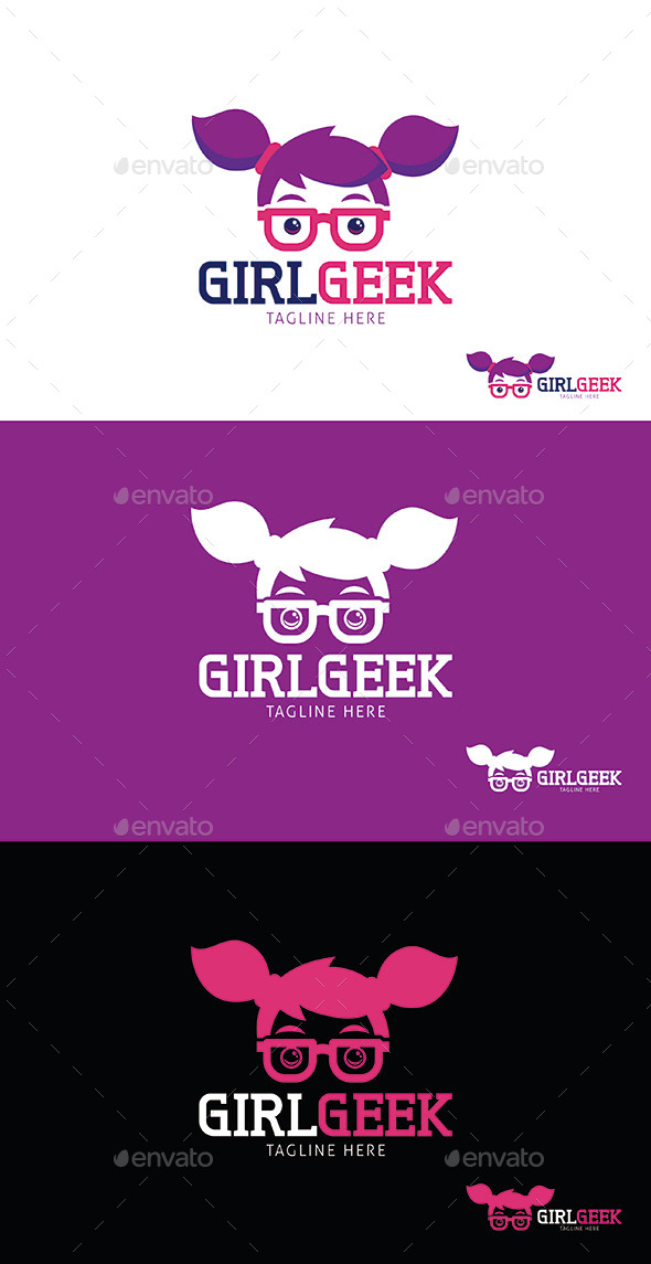 GraphicRiver Girl Geek Logo Template 10816006 GraphicRiver Girl Geek Logo Template 10816006