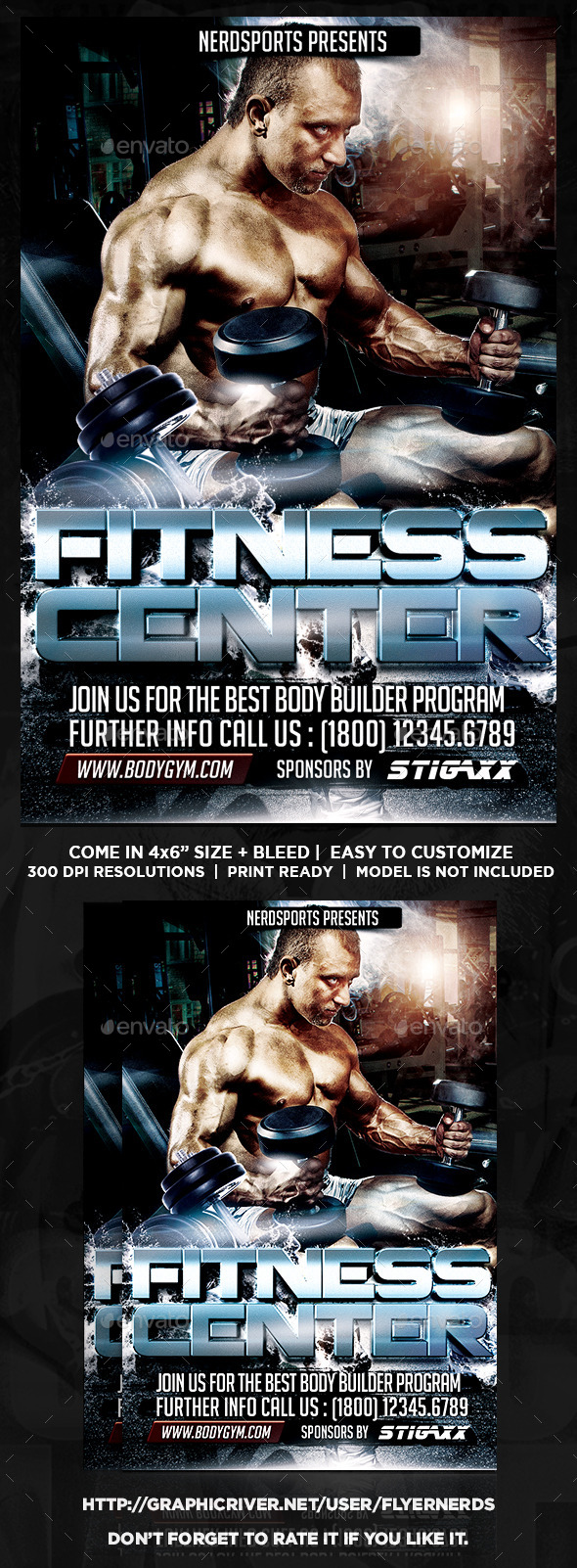 Fitness Center Sports Flyer (Sports)