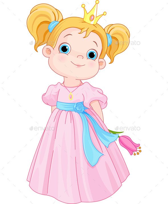GraphicRiver Princess Holds Flower 10816149 GraphicRiver Princess Holds Flower 10816149