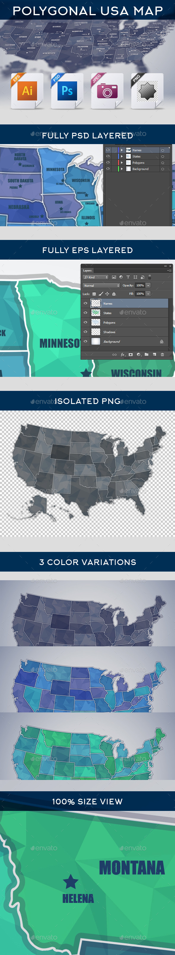 GraphicRiver Polygonal USA Map EPS PSD PNG JPG 10796834 GraphicRiver Polygonal USA Map EPS PSD PNG JPG 10796834
