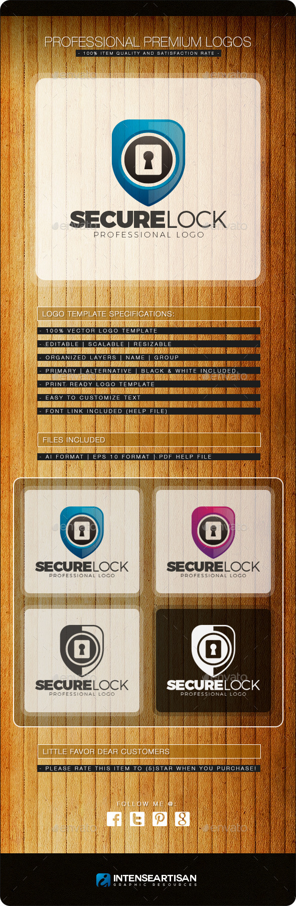 GraphicRiver Secure Lock Logo Template 10818321 GraphicRiver Secure Lock Logo Template 10818321