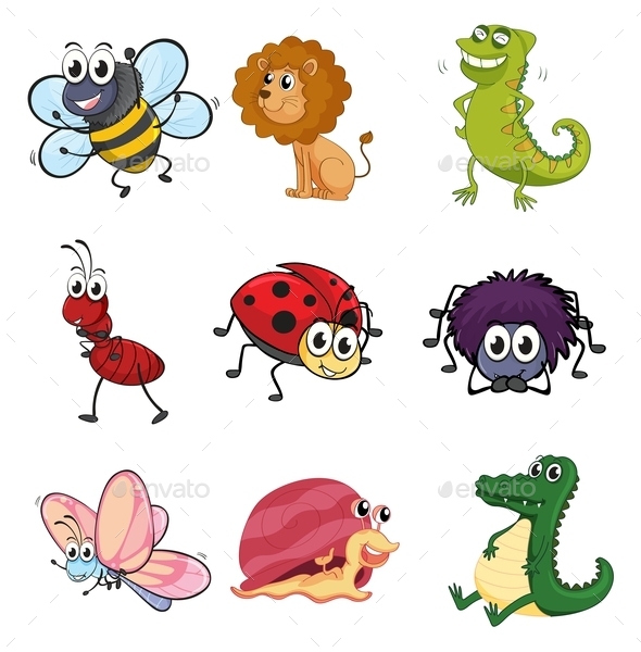 GraphicRiver Various Animals and Insects 10818438 GraphicRiver Various Animals and Insects 10818438