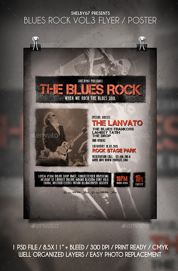 GraphicRiver Blues Rock Flyer Poster Vol.3 10818703 GraphicRiver Blues Rock Flyer Poster Vol.3 10818703