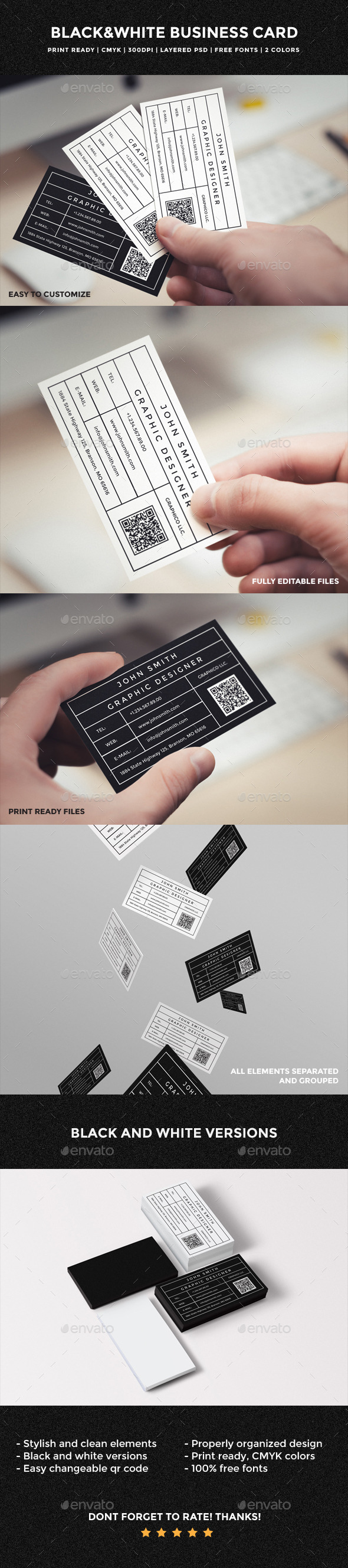 GraphicRiver Black & White Business Card 54 10818912 GraphicRiver Black & White Business Card 54 10818912