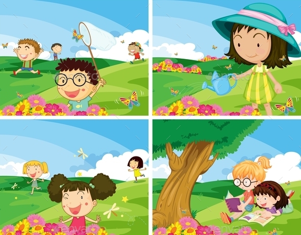 GraphicRiver Children Outdoors 10819306 GraphicRiver Children Outdoors 10819306