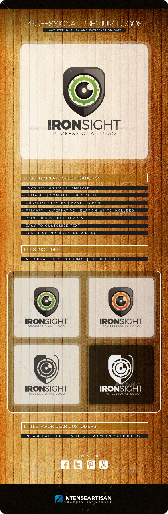 GraphicRiver Iron Sight Logo Template 10819371 GraphicRiver Iron Sight Logo Template 10819371