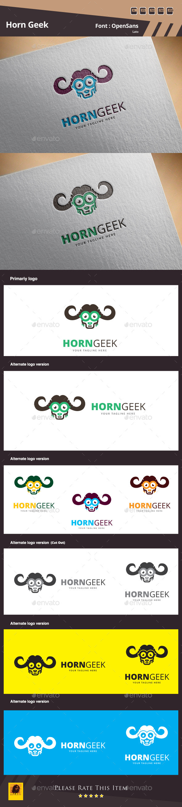 GraphicRiver Horn Geek Logo Template 10820581 GraphicRiver Horn Geek Logo Template 10820581