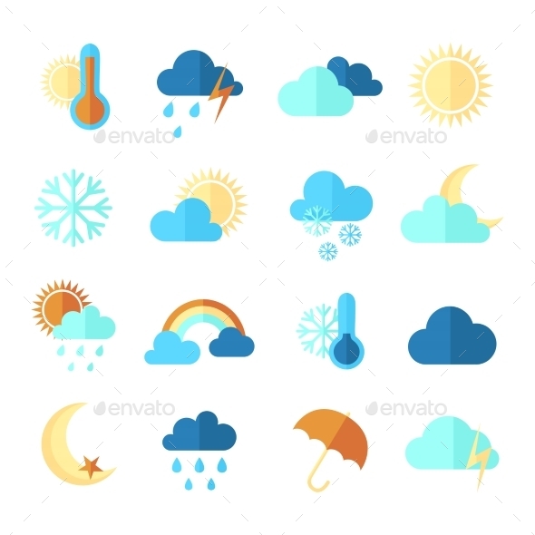 GraphicRiver Set of Colorful Weather Icons 10820806 GraphicRiver Set of Colorful Weather Icons 10820806