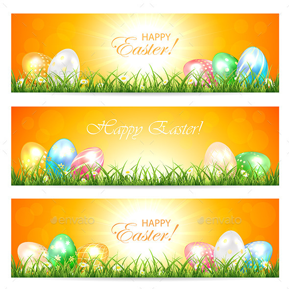 GraphicRiver Easter Cards with Eggs 10820927 GraphicRiver Easter Cards with Eggs 10820927
