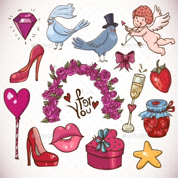 GraphicRiver Love Doodles 10821181 GraphicRiver Love Doodles 10821181