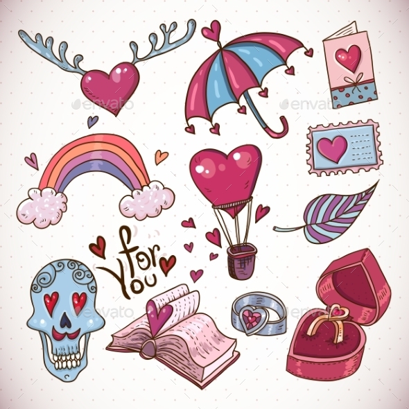 GraphicRiver Love Doodles 10821215 GraphicRiver Love Doodles 10821215