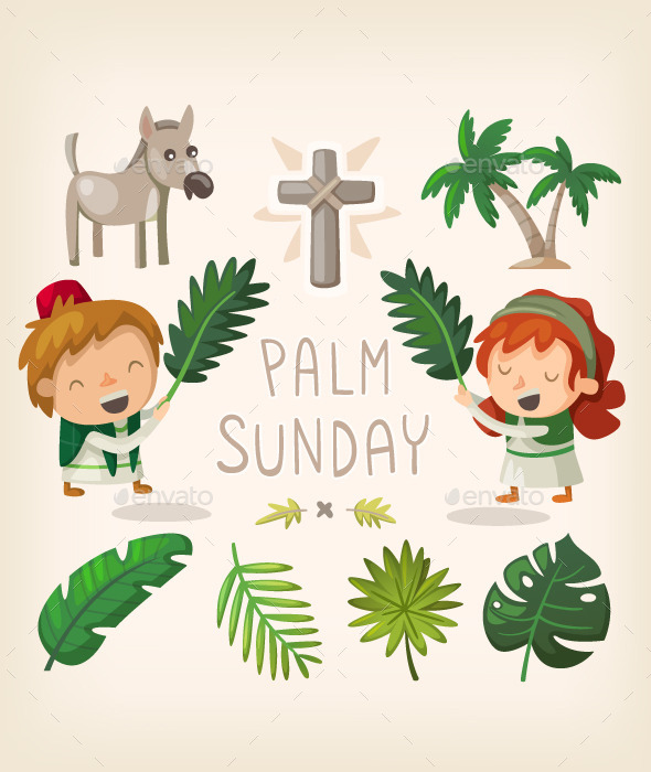 GraphicRiver Palm Sunday Design Elements 10821447 GraphicRiver Palm Sunday Design Elements 10821447