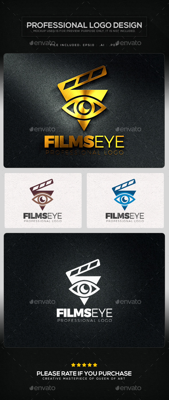 GraphicRiver Films Eye Logo Template 10821945 GraphicRiver Films Eye Logo Template 10821945
