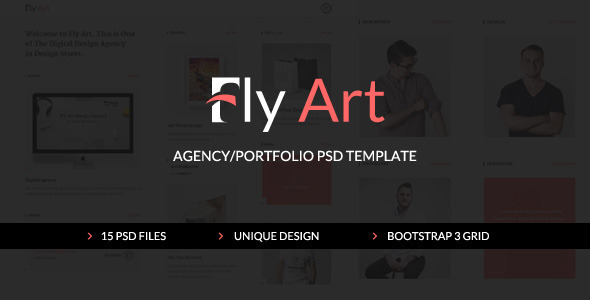 ThemeForest FlyArt Agency Portfolio PSD Template 10822037 ThemeForest FlyArt Agency Portfolio PSD Template 10822037