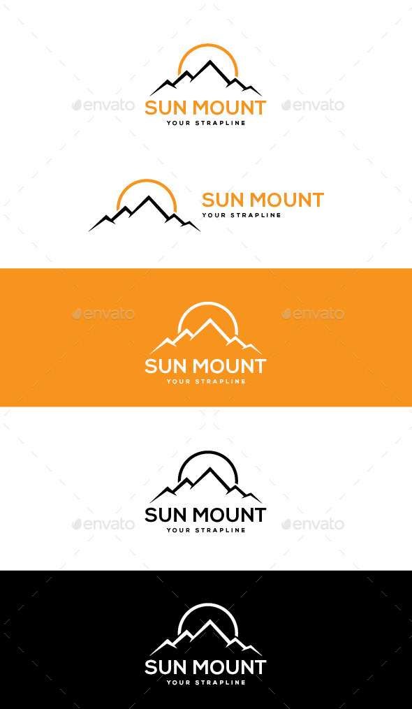 GraphicRiver Sun Mount Logo 10822411 GraphicRiver Sun Mount Logo 10822411