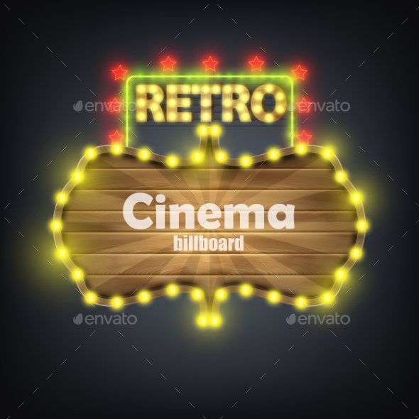 GraphicRiver Wooden Cinema Retro Billboard Banner 10822437 GraphicRiver Wooden Cinema Retro Billboard Banner 10822437