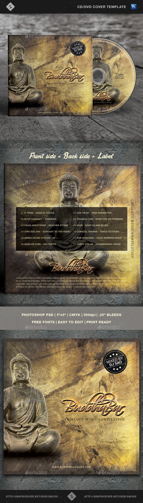 GraphicRiver Buddha Bar Chill Out CD Cover Artwork Template 10822527 GraphicRiver Buddha Bar Chill Out CD Cover Artwork Template 10822527
