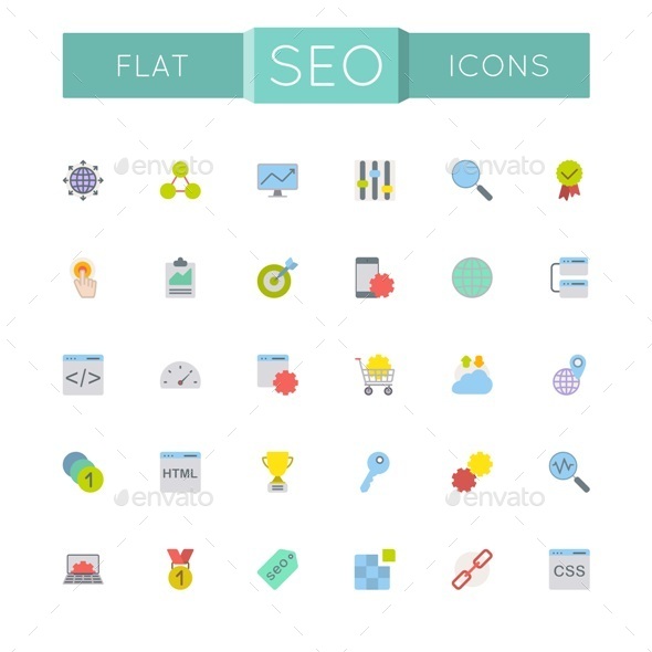 GraphicRiver Flat SEO Icons 10822660 GraphicRiver Flat SEO Icons 10822660