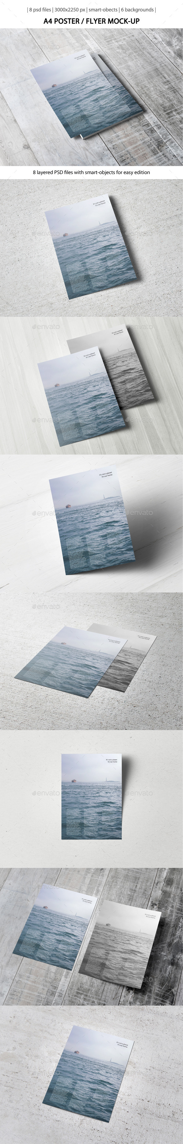 GraphicRiver A4 Poster Flyer Mock-Up 10823371 GraphicRiver A4 Poster Flyer Mock-Up 10823371