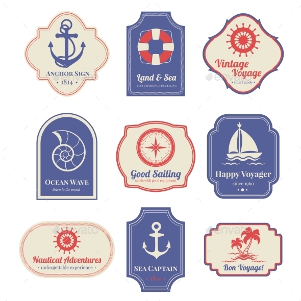 Nautical Emblems Set (Travel)