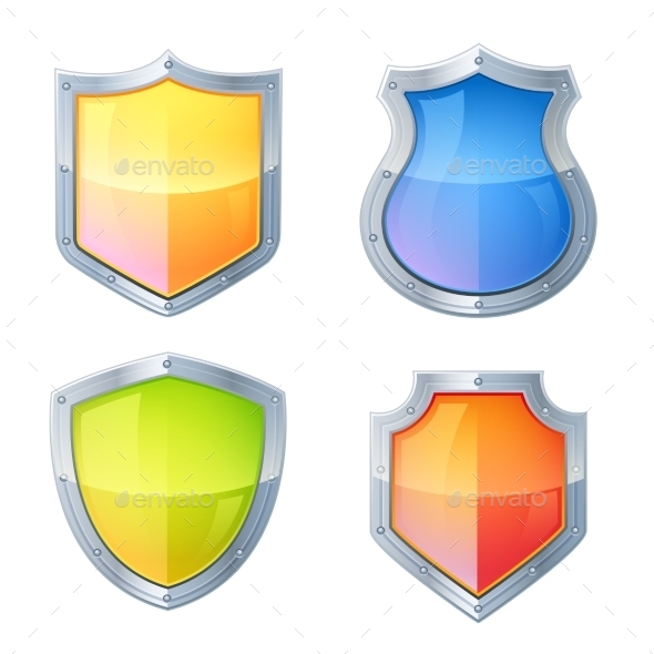 Shield Icons Set (Decorative Symbols)