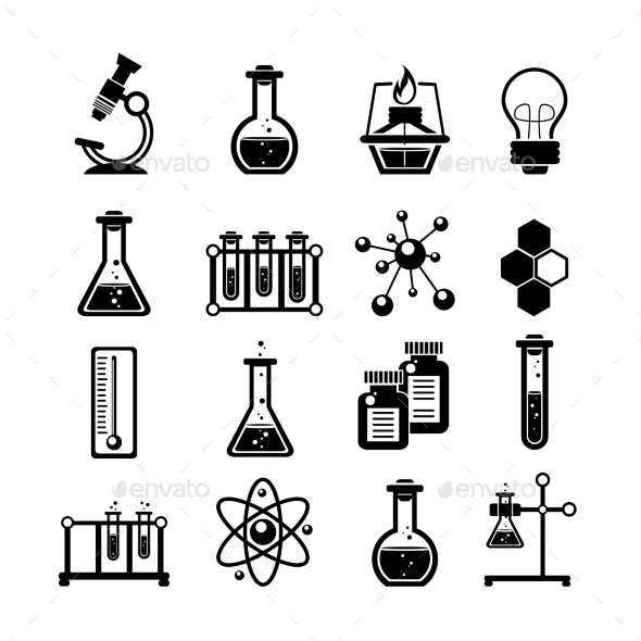 Chemistry Icons Set (Web)