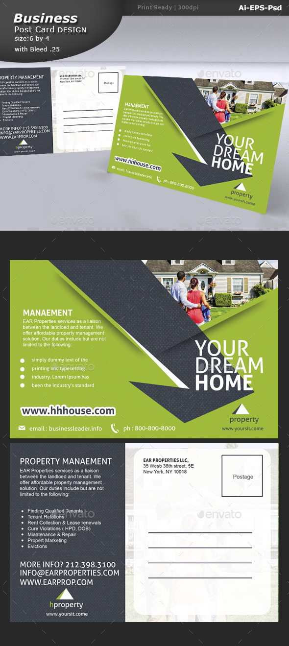 GraphicRiver Real Estate Postcard Design 10826910 GraphicRiver Real Estate Postcard Design 10826910