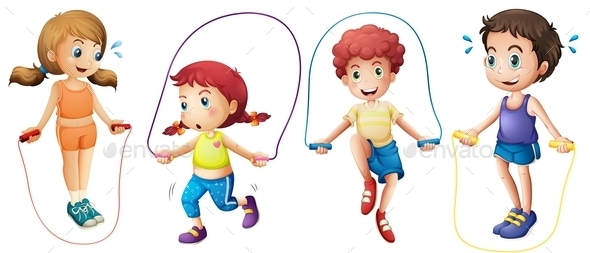 GraphicRiver Children and Jumprope 10827971 GraphicRiver Children and Jumprope 10827971