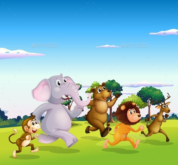 GraphicRiver Wild Animals Running 10828042 GraphicRiver Wild Animals Running 10828042