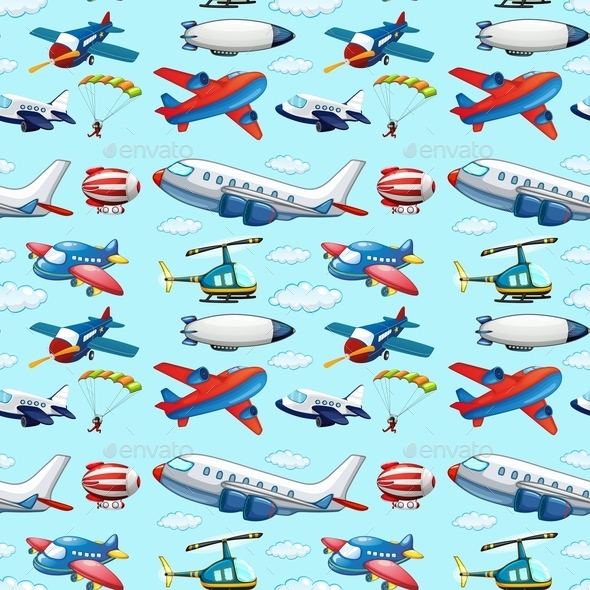 GraphicRiver Seamless Aircrafts 10828248 GraphicRiver Seamless Aircrafts 10828248