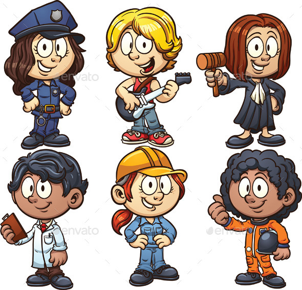 GraphicRiver Kids Occupations 10829553 GraphicRiver Kids Occupations 10829553