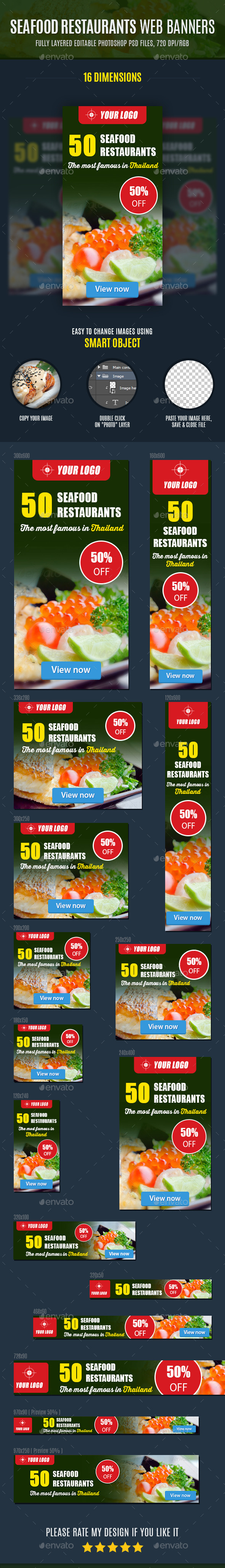 GraphicRiver Seafood Restaurants Web Banners 10832464 GraphicRiver Seafood Restaurants Web Banners 10832464