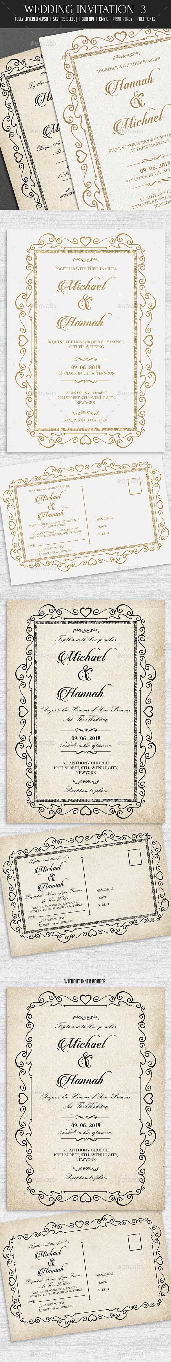 GraphicRiver Wedding Invitation 3 10832670 GraphicRiver Wedding Invitation 3 10832670