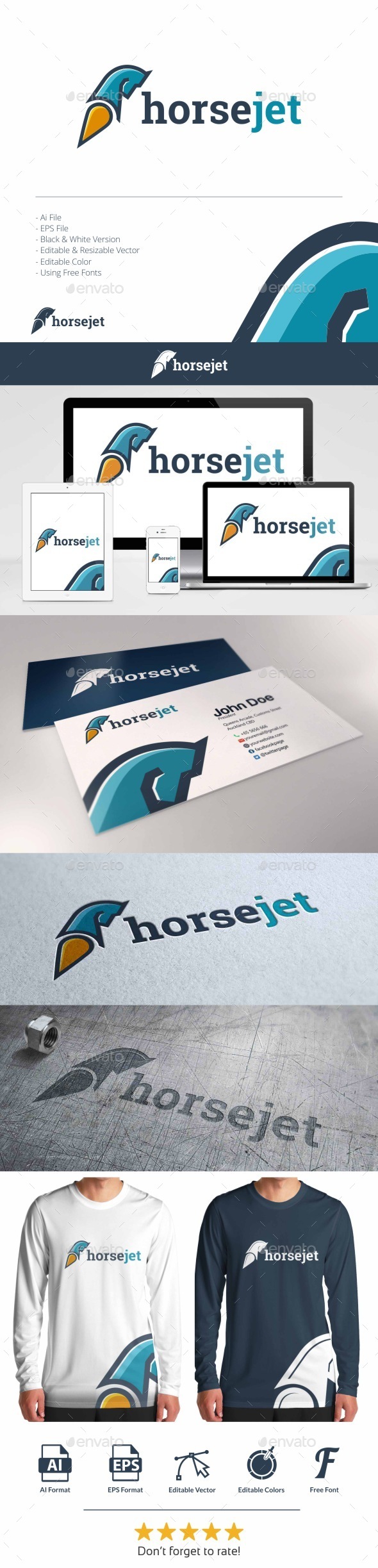 GraphicRiver Horse Jet Logo 10833705 GraphicRiver Horse Jet Logo 10833705