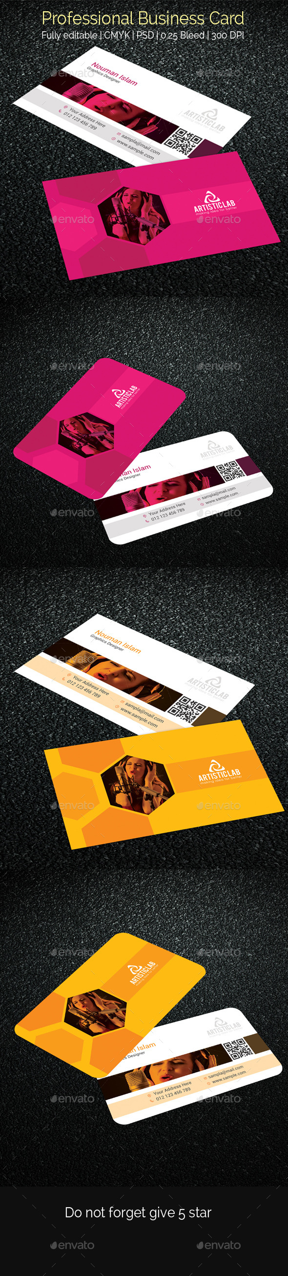GraphicRiver Professional Business Card 10833713 GraphicRiver Professional Business Card 10833713