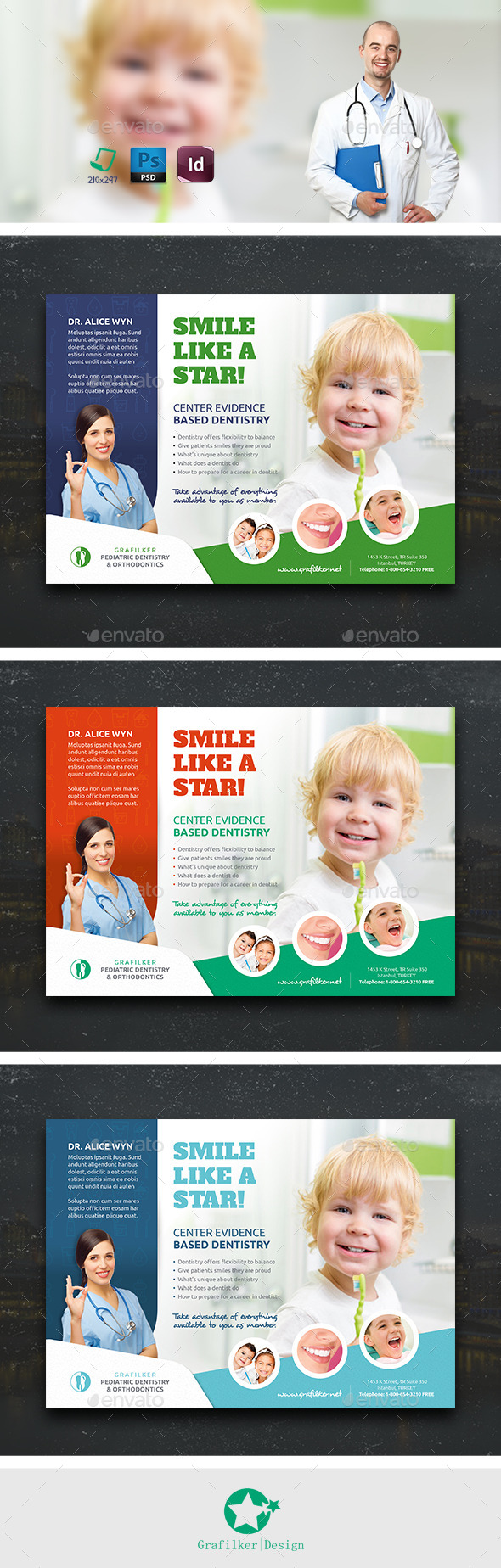 GraphicRiver Kids Dental Flyer Templates 10833823 GraphicRiver Kids Dental Flyer Templates 10833823