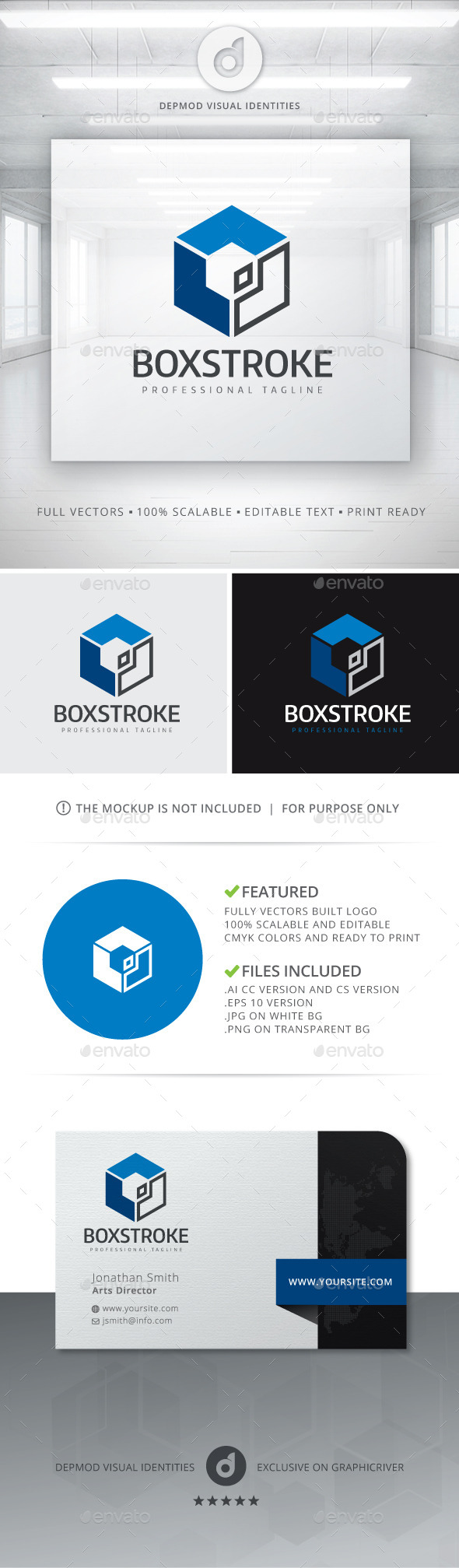 GraphicRiver Box Stroke Logo 10834407 GraphicRiver Box Stroke Logo 10834407
