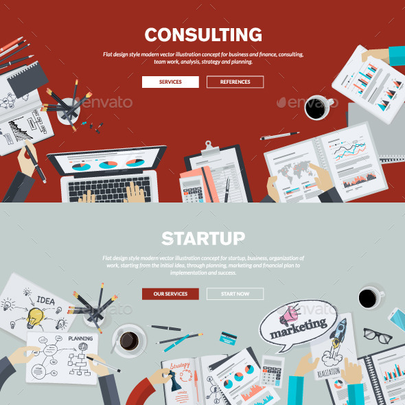 GraphicRiver Flat Design Concepts on Business Topic 10834928 GraphicRiver Flat Design Concepts on Business Topic 10834928