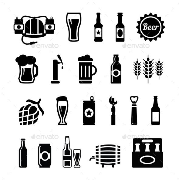 GraphicRiver Set of Beer Icons 10835472 GraphicRiver Set of Beer Icons 10835472