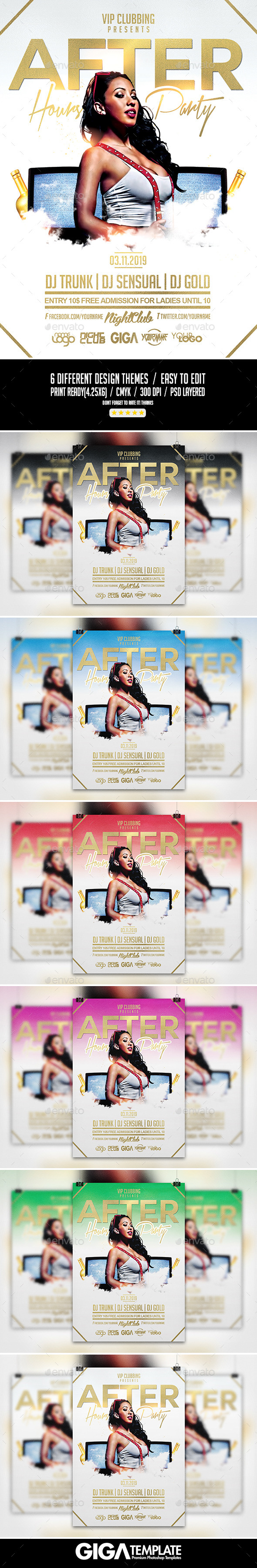 After Hours Party Flyer PSD Template (Events)