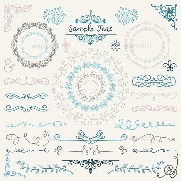 GraphicRiver Colorful Hand Drawn Design Elements 10839972 GraphicRiver Colorful Hand Drawn Design Elements 10839972