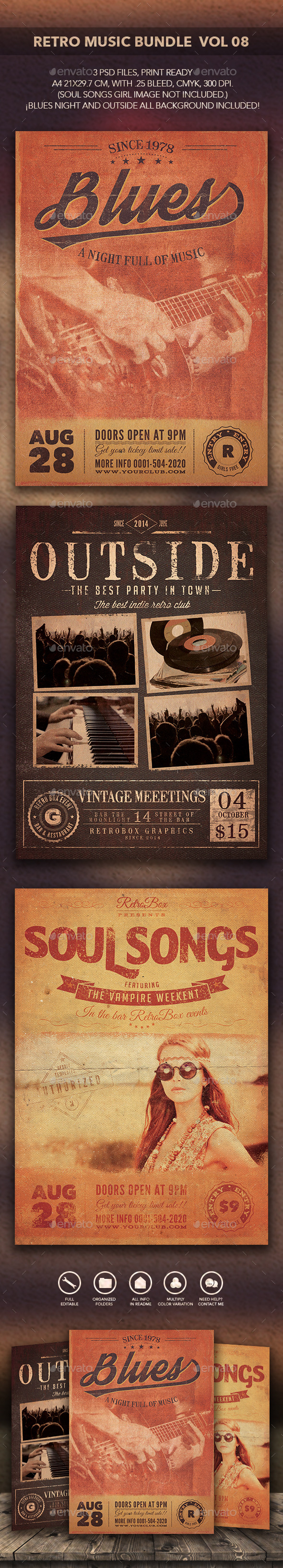GraphicRiver Retro Music Bundle Vol 08 10841121 GraphicRiver Retro Music Bundle Vol 08 10841121