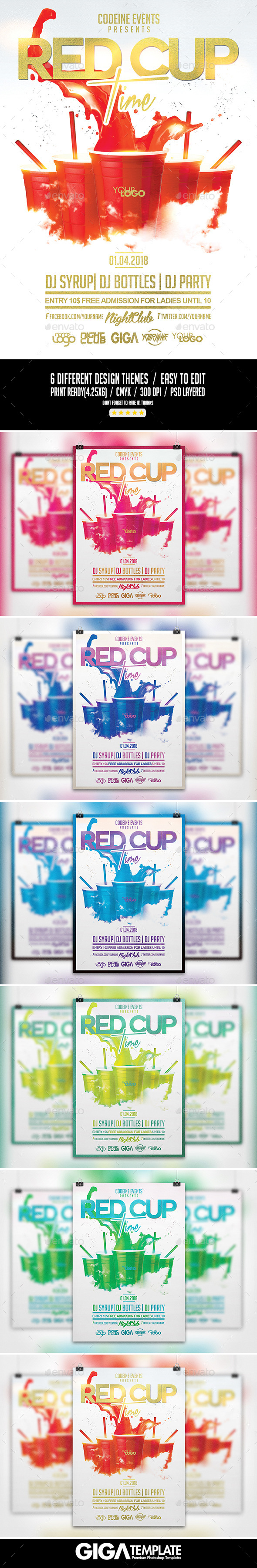 GraphicRiver Red Cup Time Party PSD Flyer Template 10841466 GraphicRiver Red Cup Time Party PSD Flyer Template 10841466