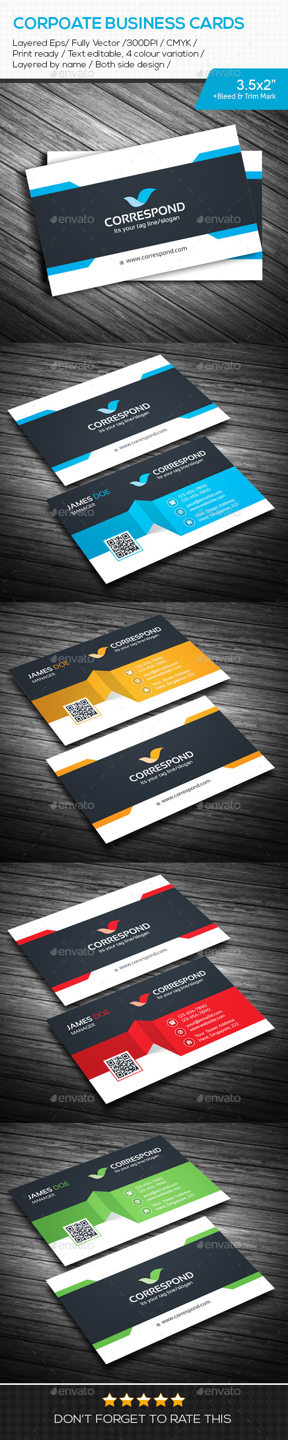 GraphicRiver CORRESPOND Corporate Business Cards 10841810 GraphicRiver CORRESPOND Corporate Business Cards 10841810
