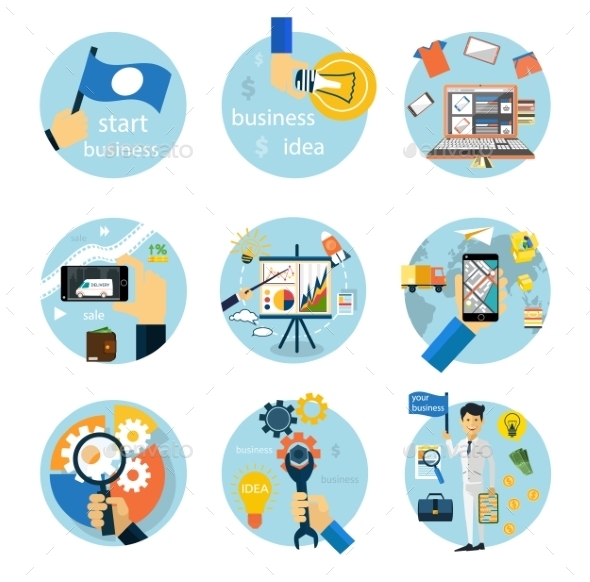 GraphicRiver Icons Set for Business 10843562 GraphicRiver Icons Set for Business 10843562