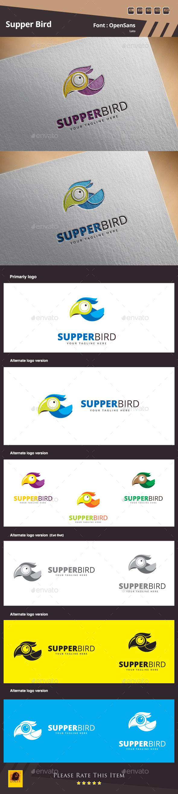 GraphicRiver Supper Bird Logo Template 10844235 GraphicRiver Supper Bird Logo Template 10844235