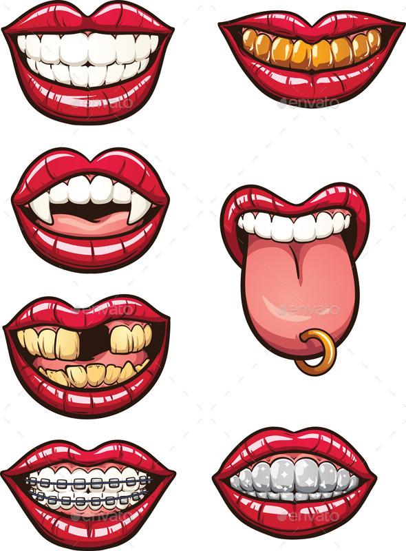 GraphicRiver Cartoon Mouths 10846839 GraphicRiver Cartoon Mouths 10846839