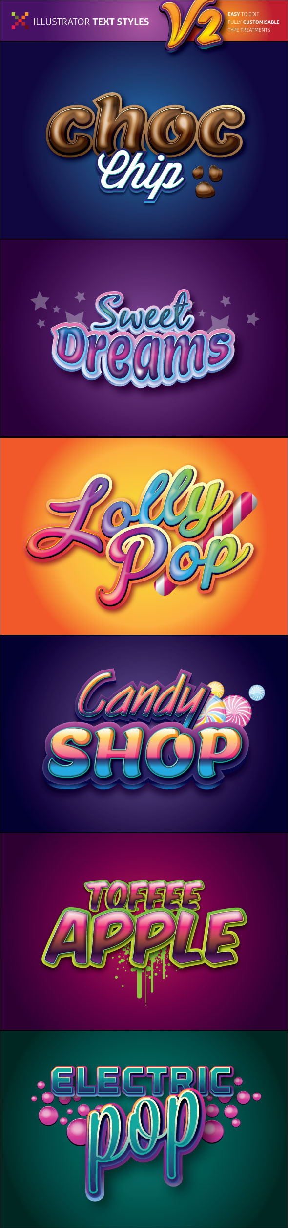GraphicRiver Sweet Illustrator Graphic Styles V2 10848372 GraphicRiver Sweet Illustrator Graphic Styles V2 10848372